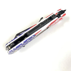 Wholesale American Flag Stainless Folding Pocket Knife - Patriotic EDC Tool (Sold By Piece)