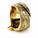 Wholesale Antique Gold Tribal Eagle Head Adjustable Metal Ring(sold by the piece)