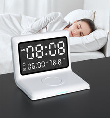 Alarm Clock with Wireless Charger For Apple