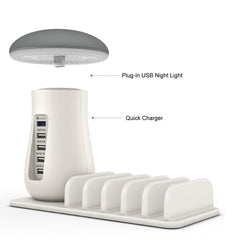 Multi Port Quick charger Mushroom Lamp