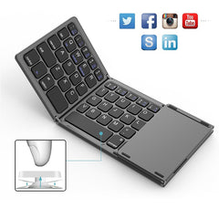 Multi-Device Foldable Bluetooth Keyboard with Touchpad