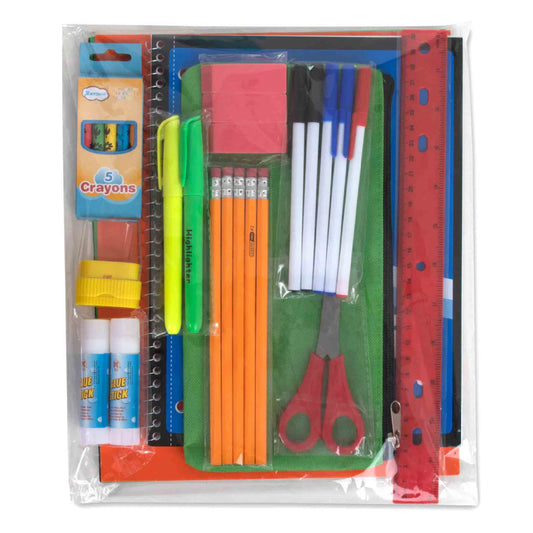 Reflective Backpack School Supply Kit for Girls