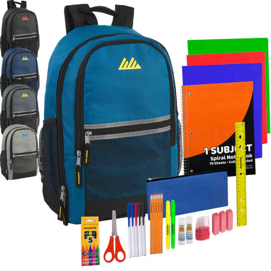 School Supply Kit Reflective Backpack