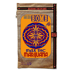 THC Bomb Marijuana Burlap Bag - Explosive Cannabis Storage (Sold By Piece)