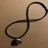 Wholesale Bear Shape Carved Pendant Black Hematite Stone Necklace (Sold By Piece)