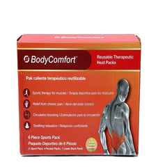 BodyComfort 6 Pack Reusable Therapeutic Heat Packs Soothe Sore Muscles and Boost Circulation (MOQ-4)