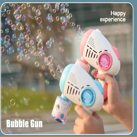 Bubble Machine Gun with Light Soap Bubble Maker Outdoor Toy for Kids (MOQ-12)