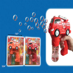 Police Car & Fire Engine Bubble Gun Kids Soap Bubble Machine Gun with Music and Light Wholesale Toys