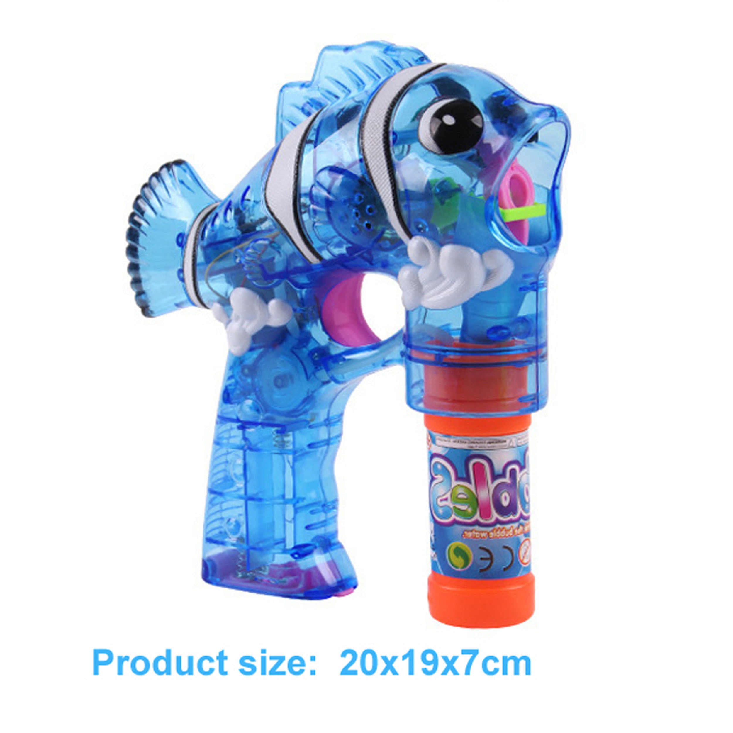 LED Bubble Gun Toy for Kids, Transparent Flash Shooters Bubble Blaster
