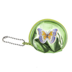 Wholesale Colorful 2.75" Butterfly Design Zipper Coin Purse For Women (Sold by DZ)