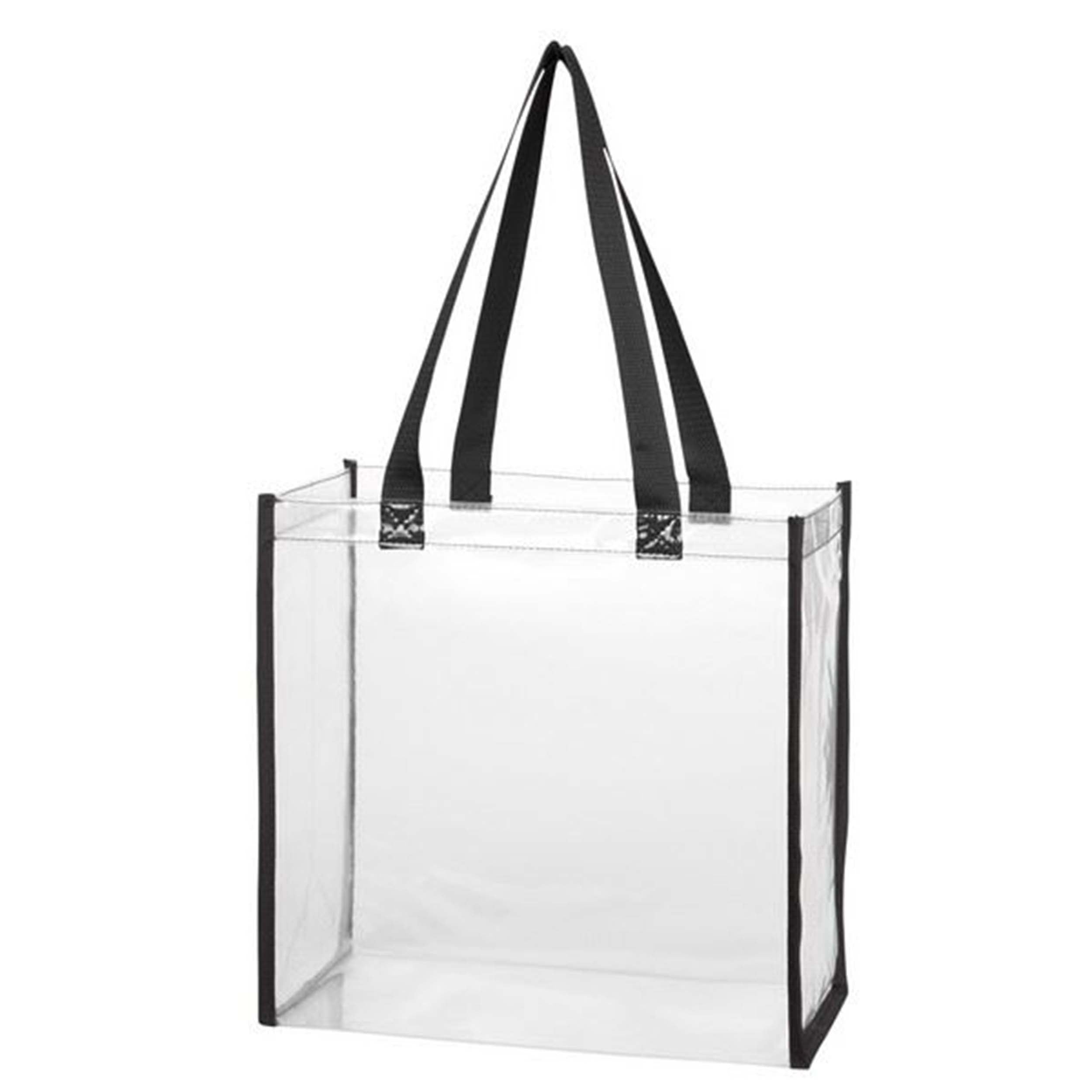 Women's Transparent Small Tote Handbag - Black