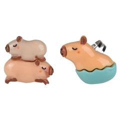 Capybara Plastic Rings For Kids In Bulk - Assorted