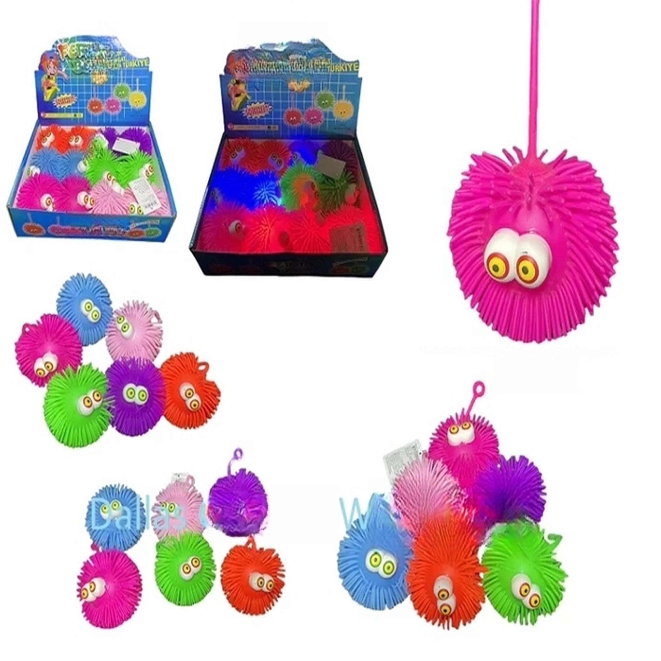Wholesale Carnival Light Up Puffer Balls Assorted Colors (MOQ 12)