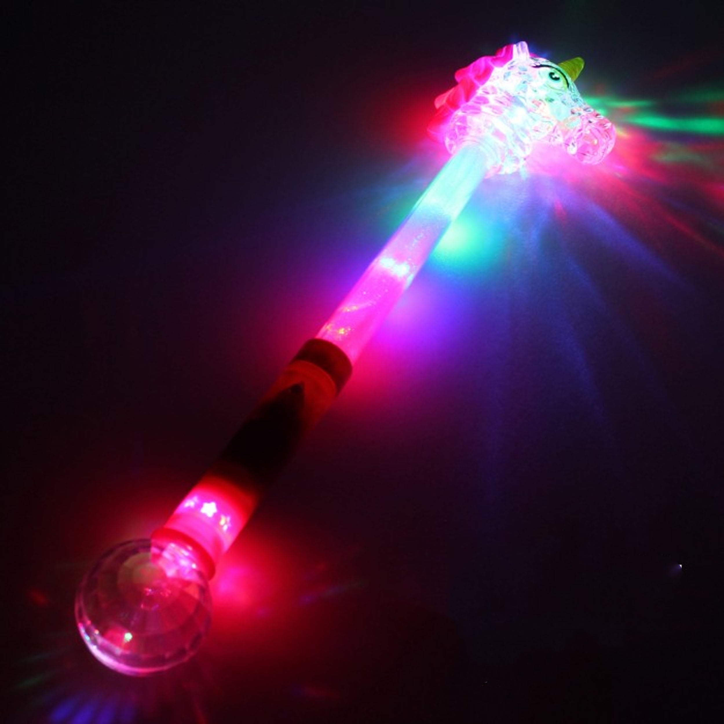 Magical Carnival Toy Light Up Unicorn Wands for Kids (Sold By Dozen)