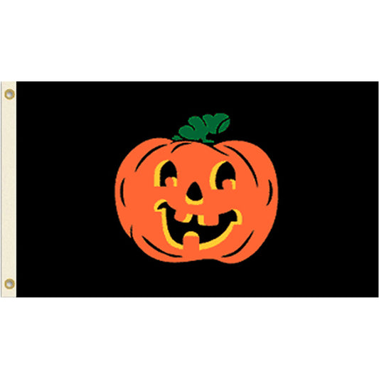 Carved Pumpkin Face Halloween 3 x 5 Flag (Sold By - 6 Piece)
