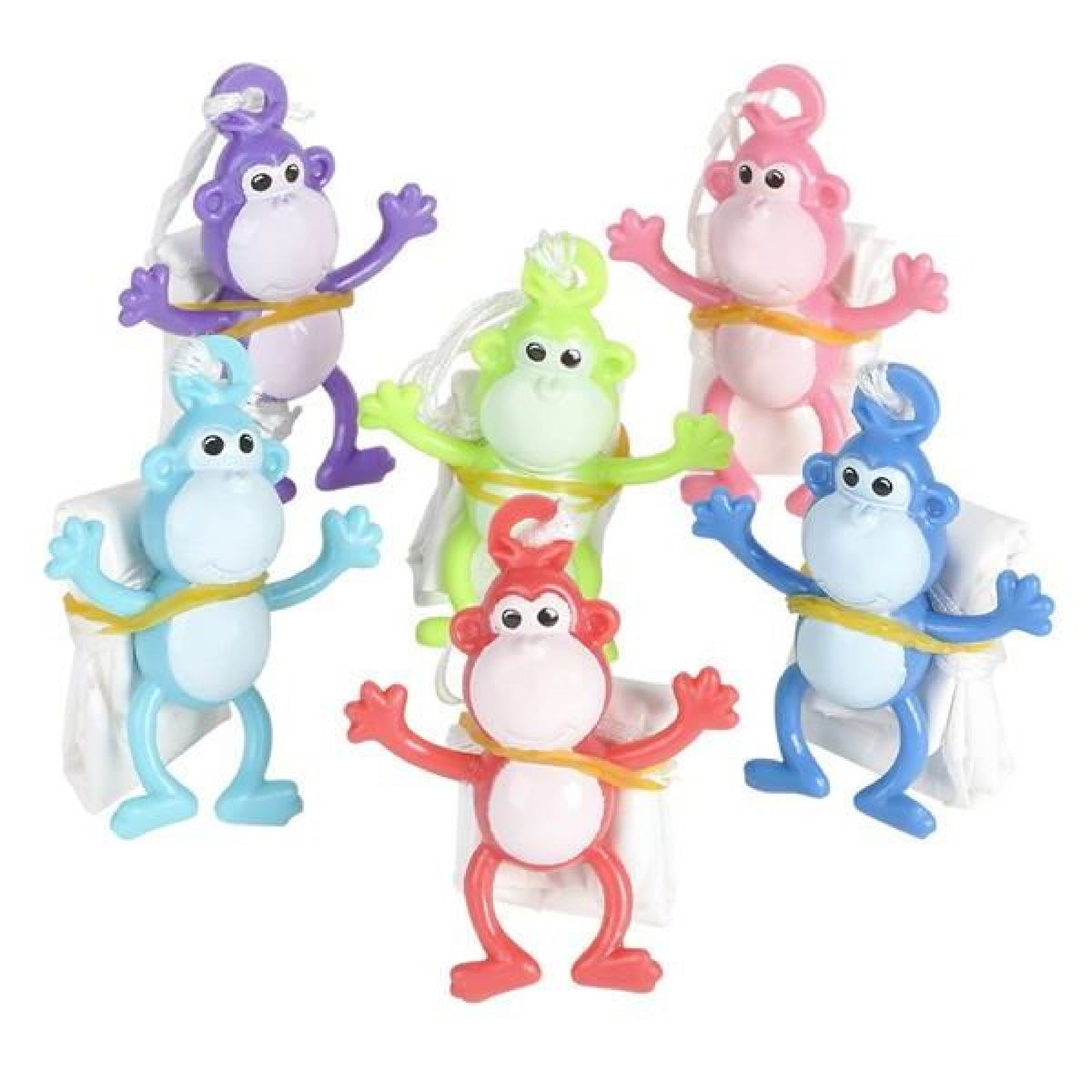 Monkey Shaped Paratroopers with Parachutes Kids Toys In Bulk- Assorted
