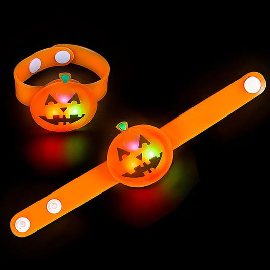 Halloween Light-Up Snap Bracelet kids toys (Sold By Dozen)
