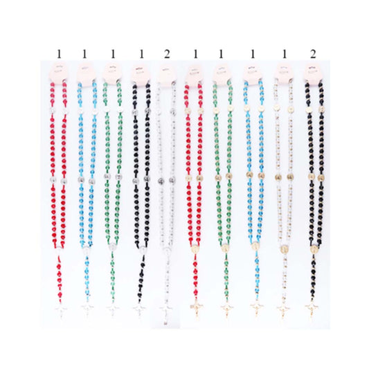 Pendant Beaded Rosary Necklaces ( 1 Dozen=$50.99)