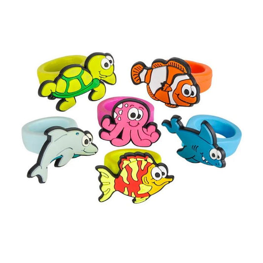 Sea Life  Rubber Rings kids Toys In Bulk- Assorted