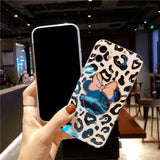 Cute Leopard-Print Mickey and Minnie Mobile Case