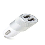 Wholesale  Dual Metallic Car Port Universal USB Phone Charger Assorted Colors