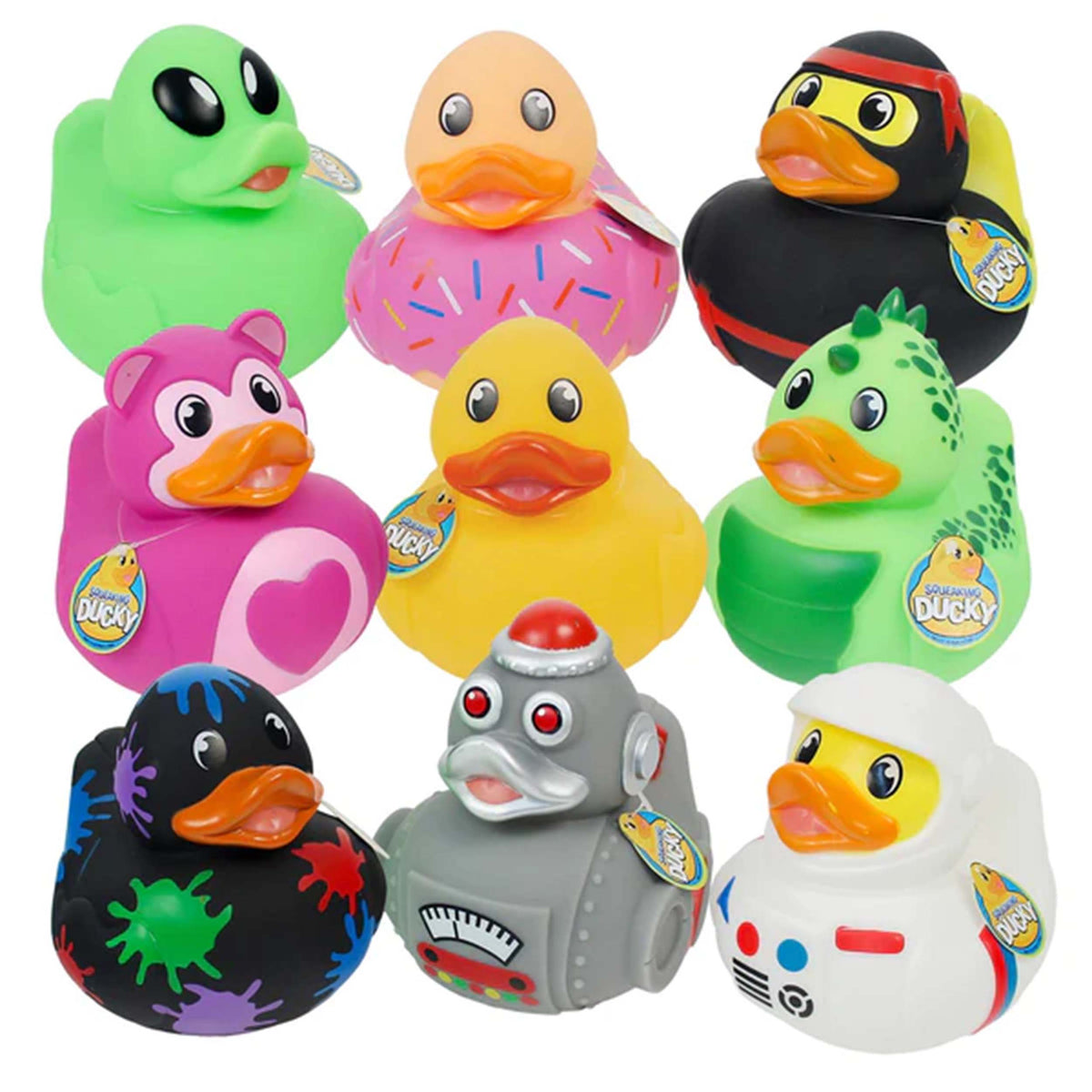 Squeaking Rubber Ducky In Bulk-Assorted