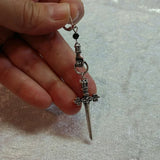 Wholesale  New Design Gothic Dagger Earrings, Metal Hand Dangle Jewelry