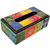 Wholesale Multicolor Designer Wooden Crafted Tissue Box (MOQ-10)