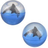 Dolphin 3D Figure Inside Rubber High Bouncing Ball Toy In Bulk