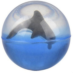 Dolphin 3D Figure Inside Rubber High Bouncing Ball Toy In Bulk