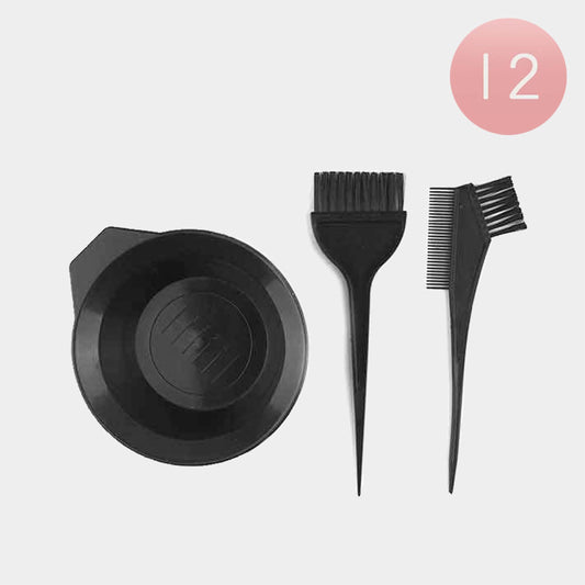 Dye Brush Kits For Hair Coloring Or Professional Salon Use With Black Color (MOQ-12)