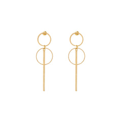 New Classic Style Gold Linked Circle Hoop Earrings For Party & Festival Women's Accessories