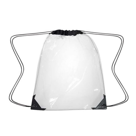 Clear Drawstring Backpack Transparent and Convenient Bag for Easy Visibility (MOQ-100)