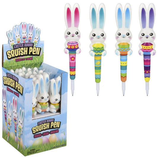 Easter Bunny Squishy Kids Pen- 7" In Bulk - Assorted