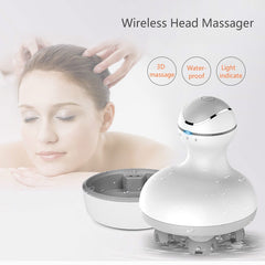 Wireless Electric Waterproof Head Massager