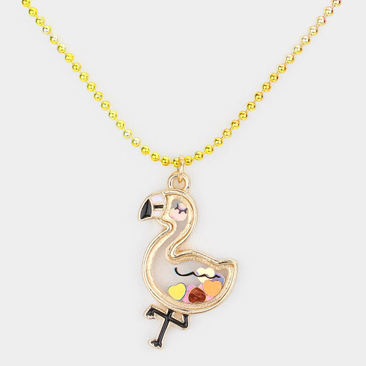 Lucite Flamingo Pendant Kids Necklace (pack of 6=$59.94)