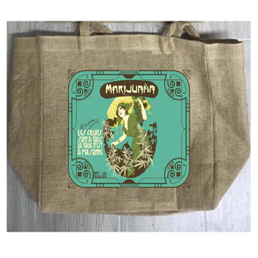 Wholesale Marijuana Burlap Tote Bag - High-Quality and Versatile ( sold by the piece )