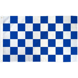 Blue White 3 x 5 Checkered Flag - Classic Racing Style (Sold By Piece)