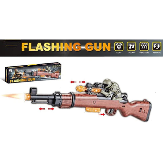 19" Light Up Toy Shotgun with Military Robot and Sound - Action-Packed Playset (Sold By The Piece)