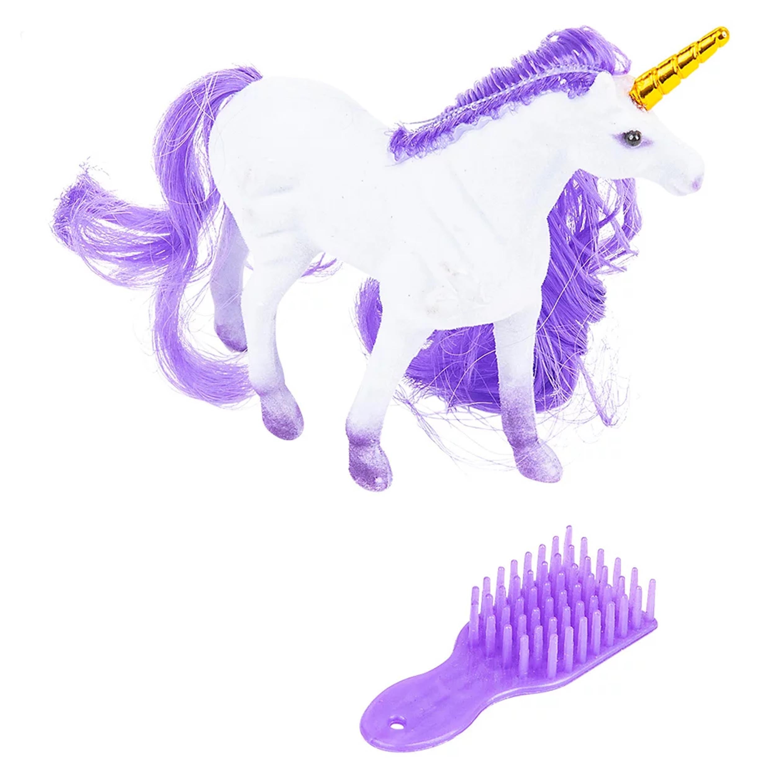 Flocked Unicorn Play Setkids toys (1 Dozen=$29.99)