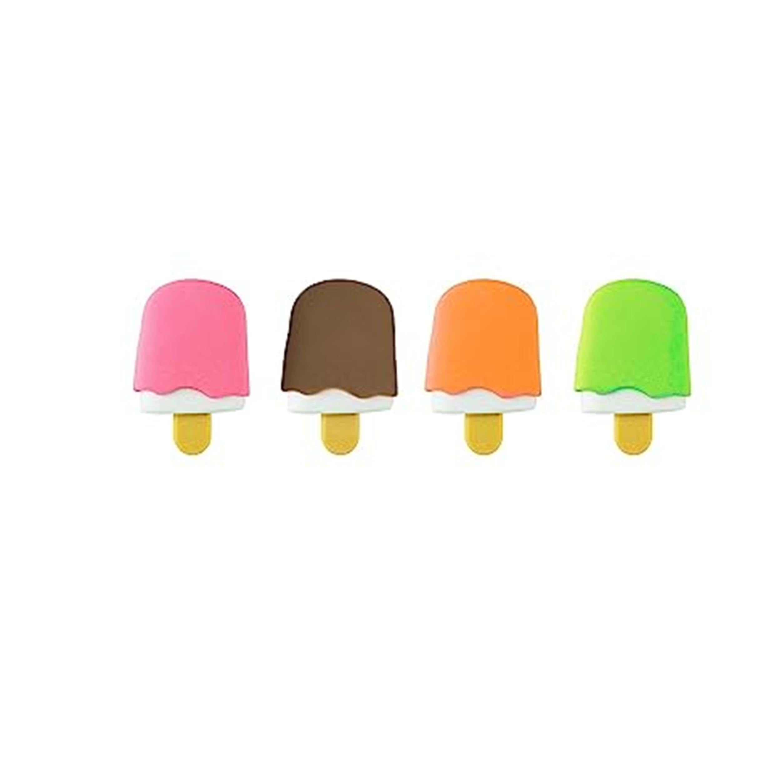 Mini Ice Cream Cone Fudge Pop Erasers Frozen Treat Design (MOQ-48) - Assorted