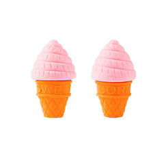 Mini Ice Cream Cone Fudge Pop Erasers Frozen Treat Design (MOQ-48) - Assorted