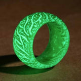 Wholesale Glow in the Dark Band Ring - 6 Colors, Various Sizes - Sold by the Piece (sold by the piece)
