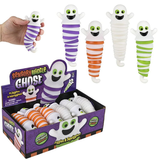 Halloween Wiggle Sensory Ghost Stocking Stuffer Kids Toys (Dozen)