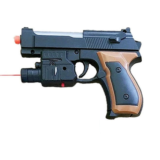 Wholesale 5.6" Black and Brown Plastic Airsoft BB Gun with Laser For Kids - Precision Shooting (Sold By Piecce)