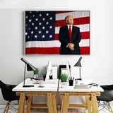 2007BA Poster Donald Trump 5D Diamond Painting Great USA Diamond Mosaic Diy Round Diamond Embroidery Cross Stitch Rhinestone Home Decor