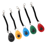 2307GP Dog Training Clicker Pet Cat Plastic New Dogs Click Trainer Aid Tools Adjustable Wrist Strap Sound Key Chain Dog Supplies