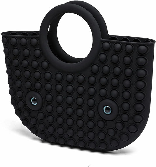 Black Push Pop Bubble Handbag