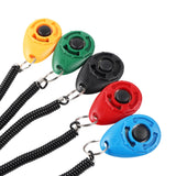 2307GP Dog Training Clicker Pet Cat Plastic New Dogs Click Trainer Aid Tools Adjustable Wrist Strap Sound Key Chain Dog Supplies