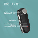 G5GB Mini Portable Bag Heat Sealer USB Rechargeable Handheld Heating Food Storage Plastic Sealing Machine Clip with Magnet